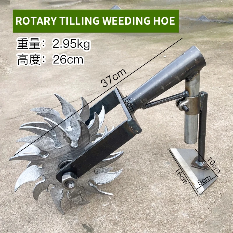Soil Tilling Cultivator - New Cyclone Wheel Hand Push Weeding