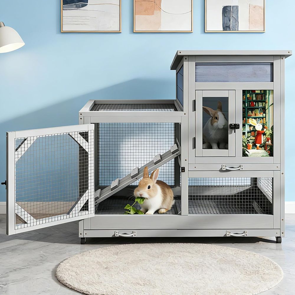 Rabbit Cage Wire - Rabbit Hutch Indoor Outdoor Bunny Cage