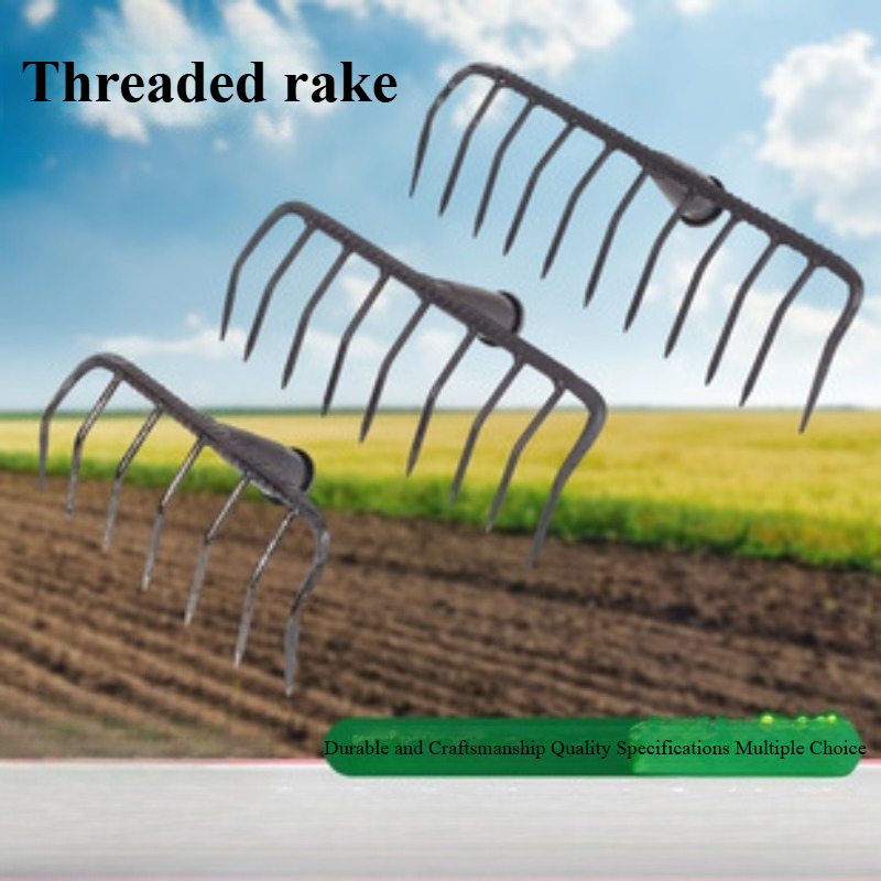 7/9/11 teeth Steel Garden Rake - огляд і ціна Soil Tilling Cultivator