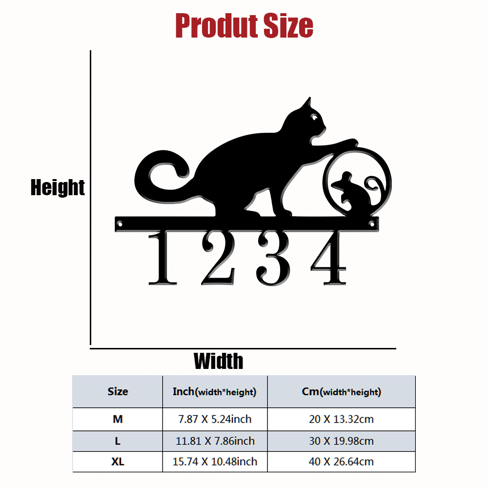 1Pc Custom cat Metal Door Stre - огляд і ціна Farming & Agriculture Word Stacks