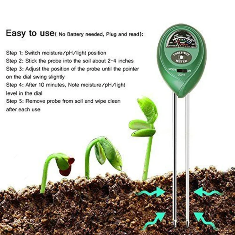 Garden PH Meter Sunlight 3in1  - огляд і ціна Soil Moisture Sensor