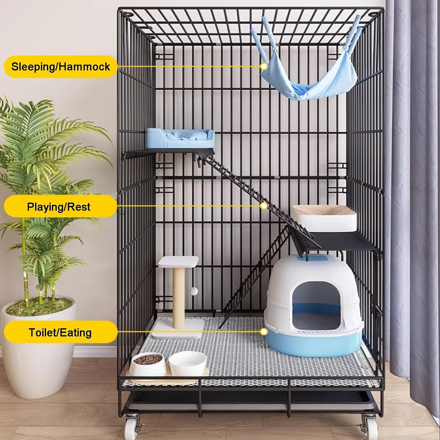 Foldable 3 Tier Cat Enclosure  - огляд і ціна Rabbit Cage Wire