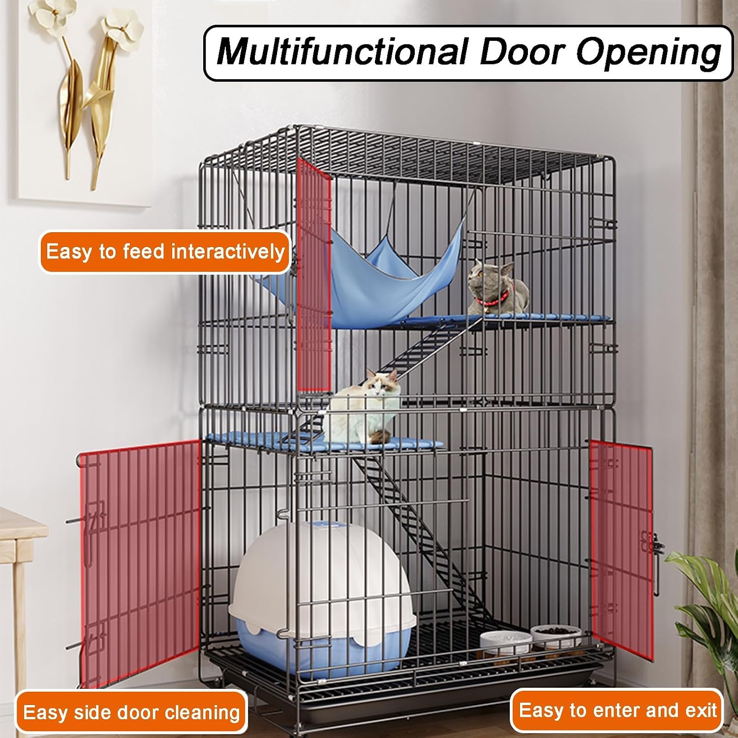 Foldable 3 Tier Cat Enclosure  - огляд і ціна Rabbit Cage Wire