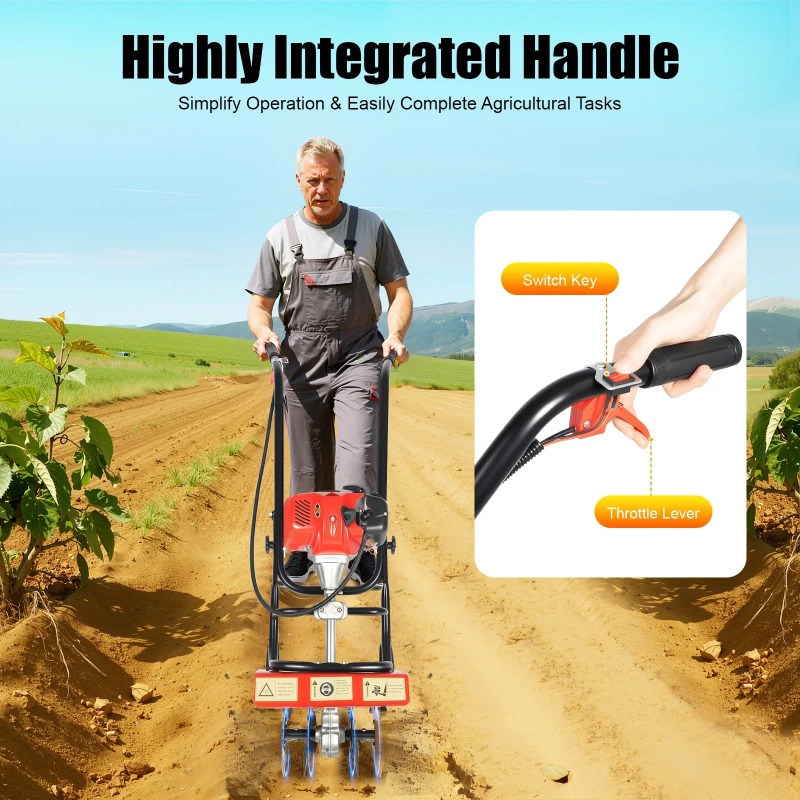Tiller,52CC 2 Stroke Garden Cu - огляд і ціна Soil Tilling Cultivator